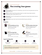 The how-to page “One evening, four games” of Halloween Party Games for Adults, shown whole