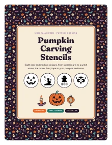 Cover page of Pumpkin Carving Stencils, a printable PDF from Sign Halloween
