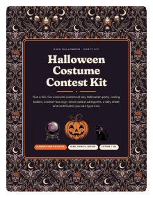 Cover page of Halloween Costume Contest Kit, a printable PDF from Sign Halloween