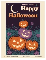 The Happy Halloween poster of Vintage Halloween Posters, shown whole