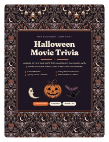 Cover page of Halloween Movie Trivia, a printable PDF from Sign Halloween