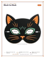 The black cat mask of Halloween Paper Masks, shown whole