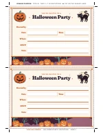 Two orange pumpkin party invitation cards of Halloween Party Invitation, shown whole