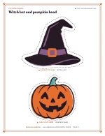 A page of witch hat and pumpkin head props of Halloween Photo Booth Props, shown whole