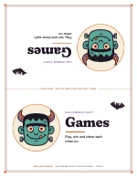 The “Games” station tent card of Halloween Party Station Signs, shown whole