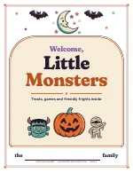 The “Welcome, Little Monsters” door sign of Halloween Welcome Sign, shown whole