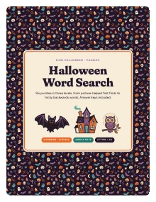 Cover page of Halloween Word Search, a printable PDF from Sign Halloween
